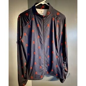 G/Fore Golf Coat Women Skull Killer Jacket Sz XL Twilight NAVY Red Full Zip‎